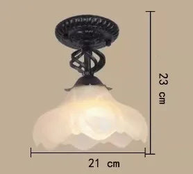 DecorBites™ Industrial Loft Chandelier with Glass Lampshade Lighting Fixture