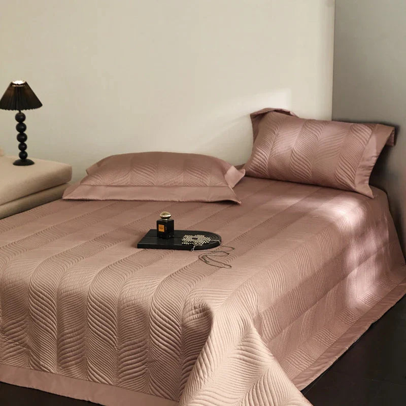 Decobites Quilted Egyptian Cotton Bedspread Set - Queen Size