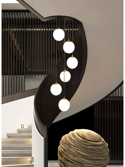 DecorBites™ LED Glass Ball Chandelier Ceiling Light for Living Room Dining Loft Decor