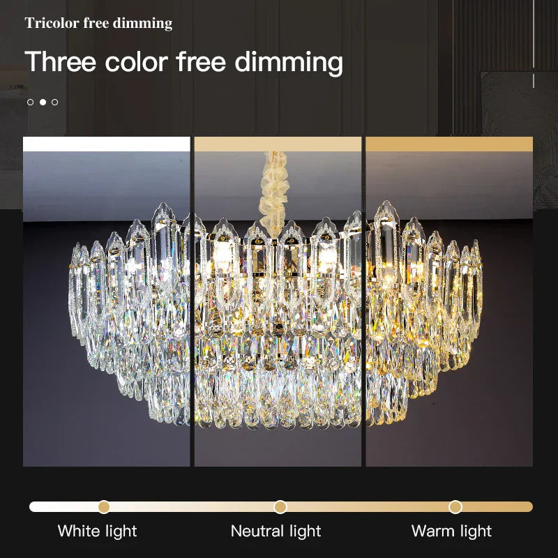 DecorBites™ Crystal Chandelier: Modern High-End Luxury for Living, Dining & Master Bedrooms