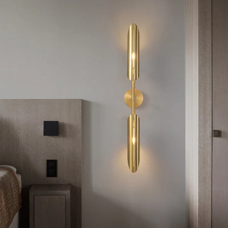 DecorBites™ Golden Metal LED Wall Lamps for Bedroom Living Room Decor