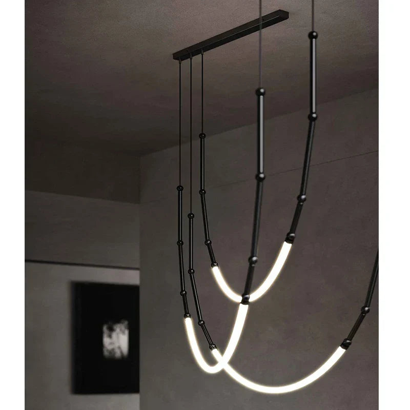 Decorbites™ Lámpara de Araña Lineal Creativa: Iluminación Moderna de Diseñador Nórdico Italiano para Sala de Estar y Vestíbulo