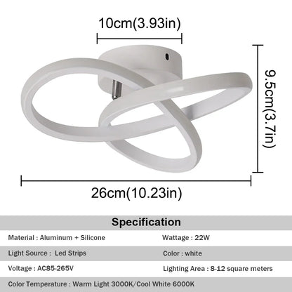 ثريا ديكوربايتس™ أكريليك LED مع خاصية التعتيم RC، مصباح سقف حديث لغرفة المعيشة وغرفة الطعام