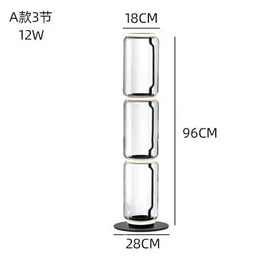 DecorBites™ Heavy Glass LED Floor Lamp: Modern Nordic Light for Living Room and Bedroom