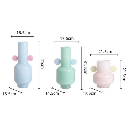 DecorBites™ Glass Vase with Ears: Floral Arrangement Accessory