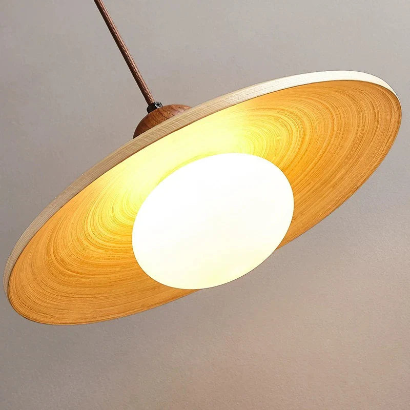 DecorBites™ Japanese Style Wooden Pendant Lamp for Bedroom and Restaurant Decor