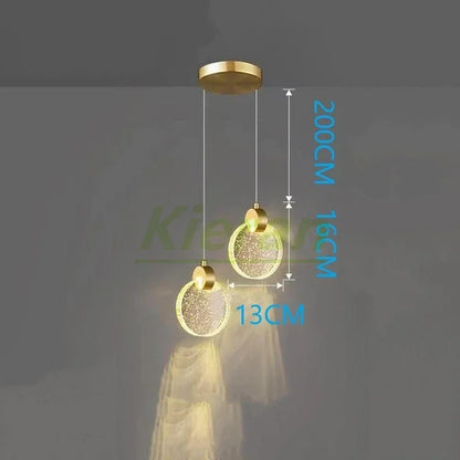 DecorBites™ Elegant Crystal LED Chandelier for Bedroom Dining Room Living Room Decoration