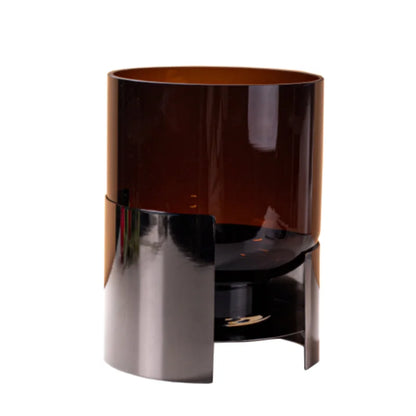 DecorBites™ Amber Glass Vase: Stylish Terrarium and Room Decoration Accessory