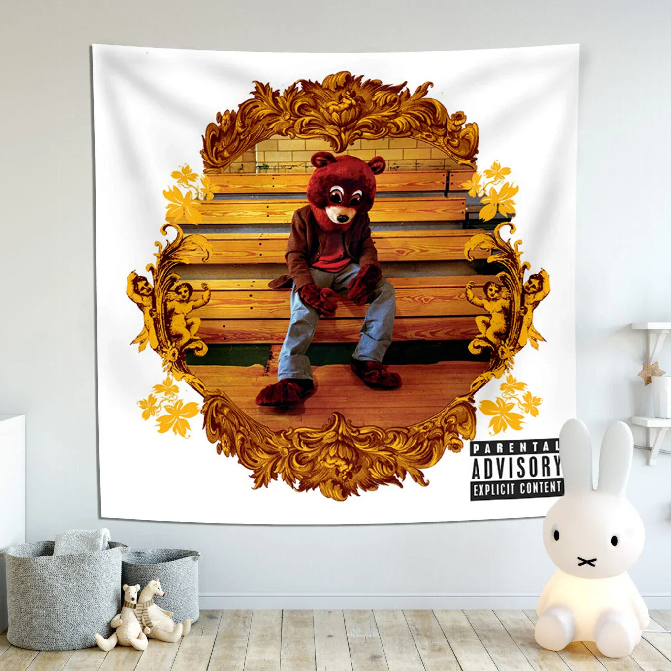 Decobites Kanye's West Wall Tapestry: Music Album Cover Poster for Bedroom Decoration