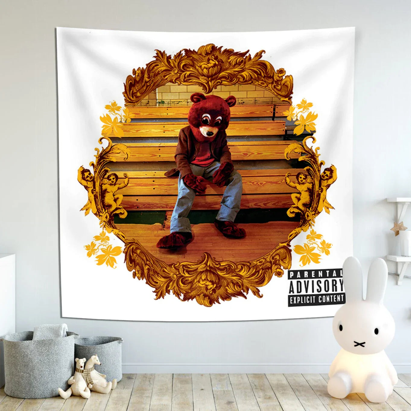 DecorBites™ Kanye's West Wall Tapestry: Music Album Cover Poster for Bedroom Decoration