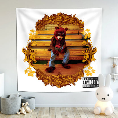 DecorBites™ Kanye's West Wall Tapestry: Music Album Cover Poster for Bedroom Decoration