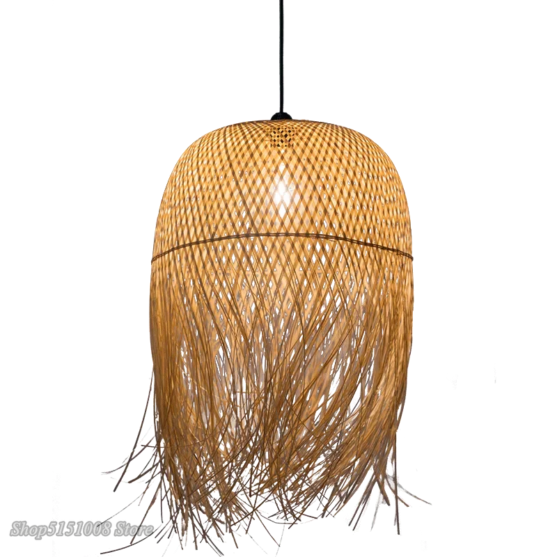 DecorBites™ Bamboo Pendant Lights: Nordic Dining Room LED Hanging Lamps Loft Style Decor