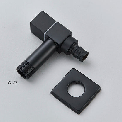 DecorBites™ Black Brass Wall Mounted Washing Machine Faucet for Outdoor Use