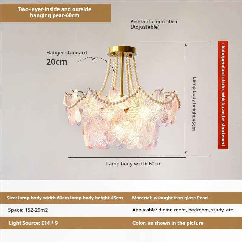 Crystal Leafless Chandelier
