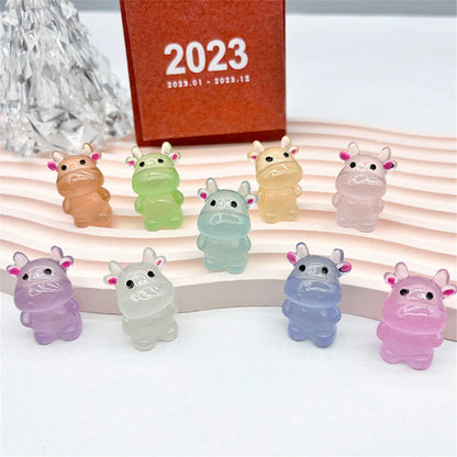 DecorBites™ Fluorescence Micro Rabbit Figurine: Miniature Room Decor Ornaments