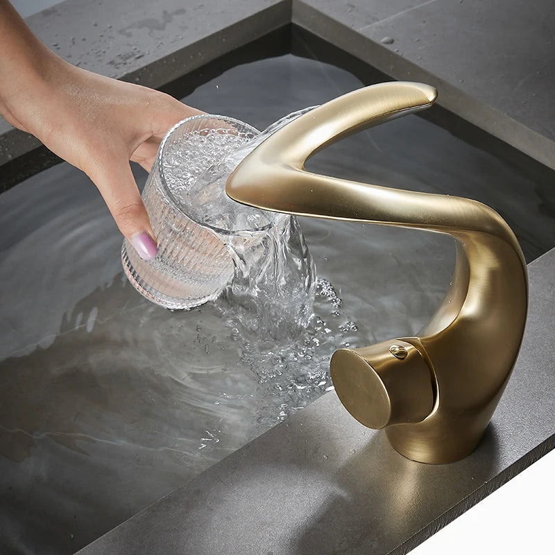 Brass Vintage Bathroom Faucet