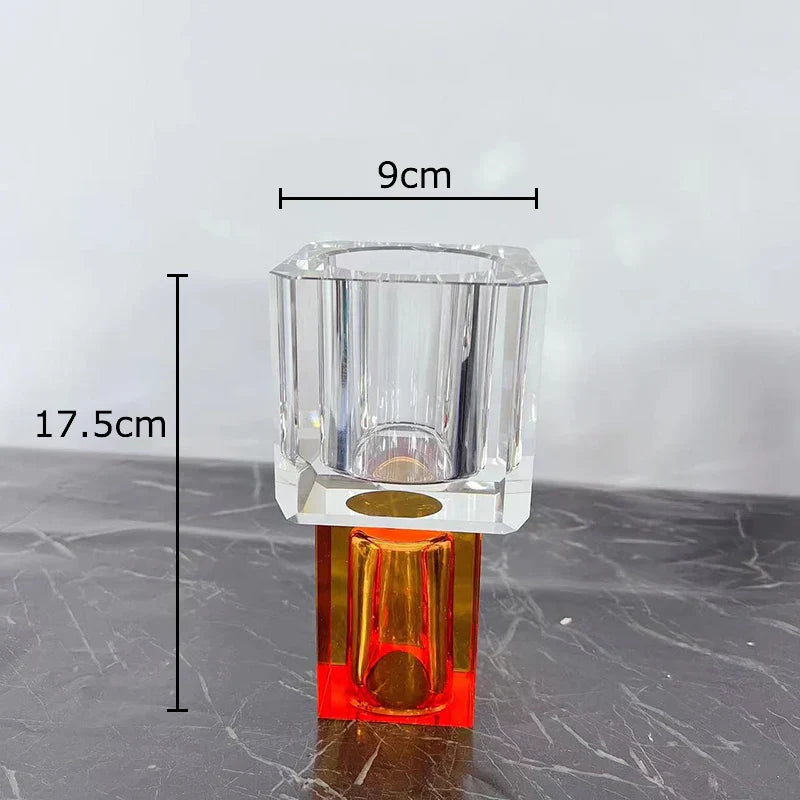 Jarrón de cristal DecorBites™ con flores artificiales, decoración moderna para el hogar