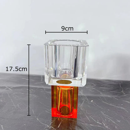 Jarrón de cristal DecorBites™ con flores artificiales, decoración moderna para el hogar