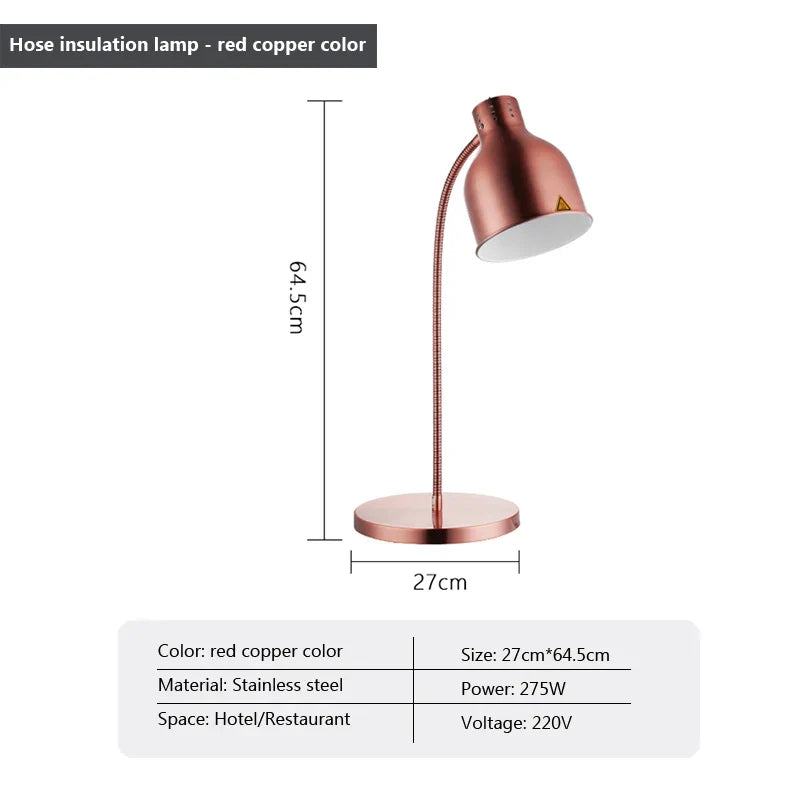مصباح طاولة كهربائي لحفظ حرارة الطعام بقوة 275 واط من ديكوربايتس™ للمطبخ والمطعم