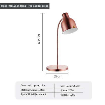 مصباح طاولة كهربائي لحفظ حرارة الطعام بقوة 275 واط من ديكوربايتس™ للمطبخ والمطعم
