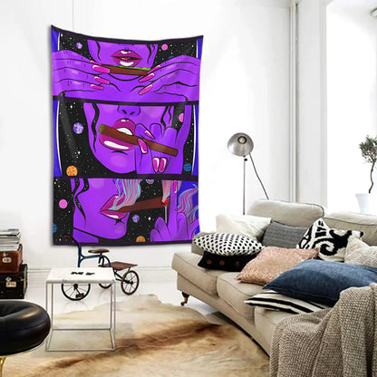 Mystery Smoke Psychedelic Wall Tapestry by Decobites