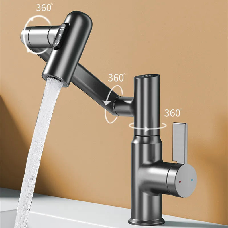 Grifo de Lavabo LED Decorbites™ con Rotación de 360° Mezclador Multifunción para Baño