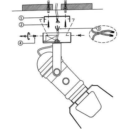 DecorBites™ Industrial Ceiling Spotlight Lamp with Foldable Flippers for Hallway Art Light