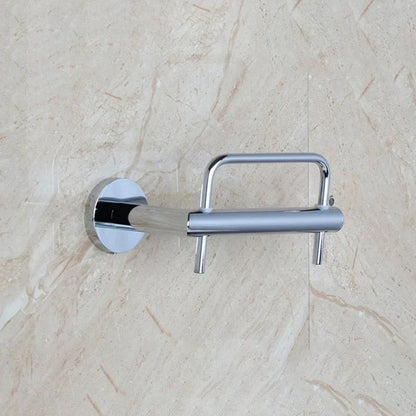 DecorBites™ Euro Silver Bathroom Paper Holder in Chrome Finish(Bit shorter version)