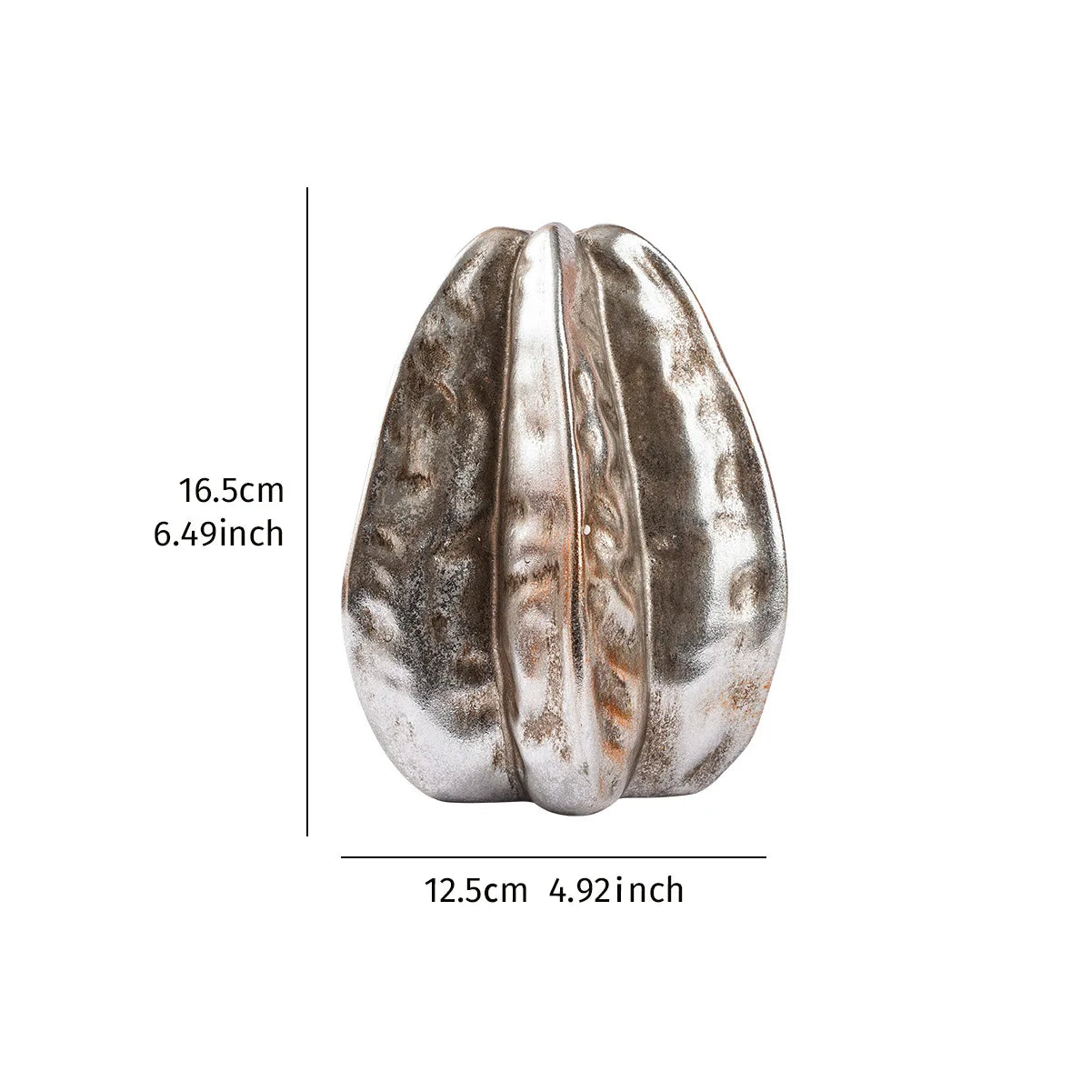 DecorBites™ Golden Star Fruit Vase: Ceramic Lemon Flowerpot & Simulated Fruit Ornaments