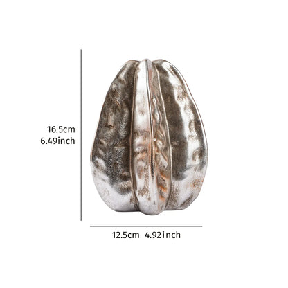 DecorBites™ Golden Star Fruit Vase: Ceramic Lemon Flowerpot & Simulated Fruit Ornaments