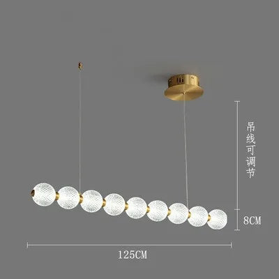 DecorBites™ Elegant Pearl Necklace LED Ceiling Chandelier for Living Room and Bedroom