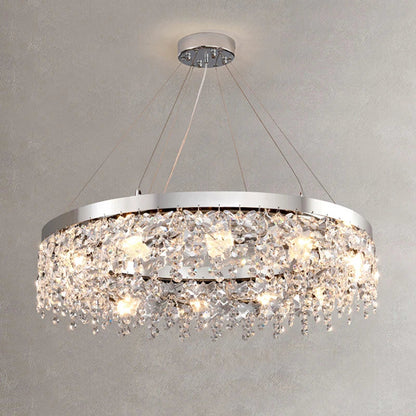 DecorBites™ Crystal Chandelier: Modern Nordic LED Living Room Lamp