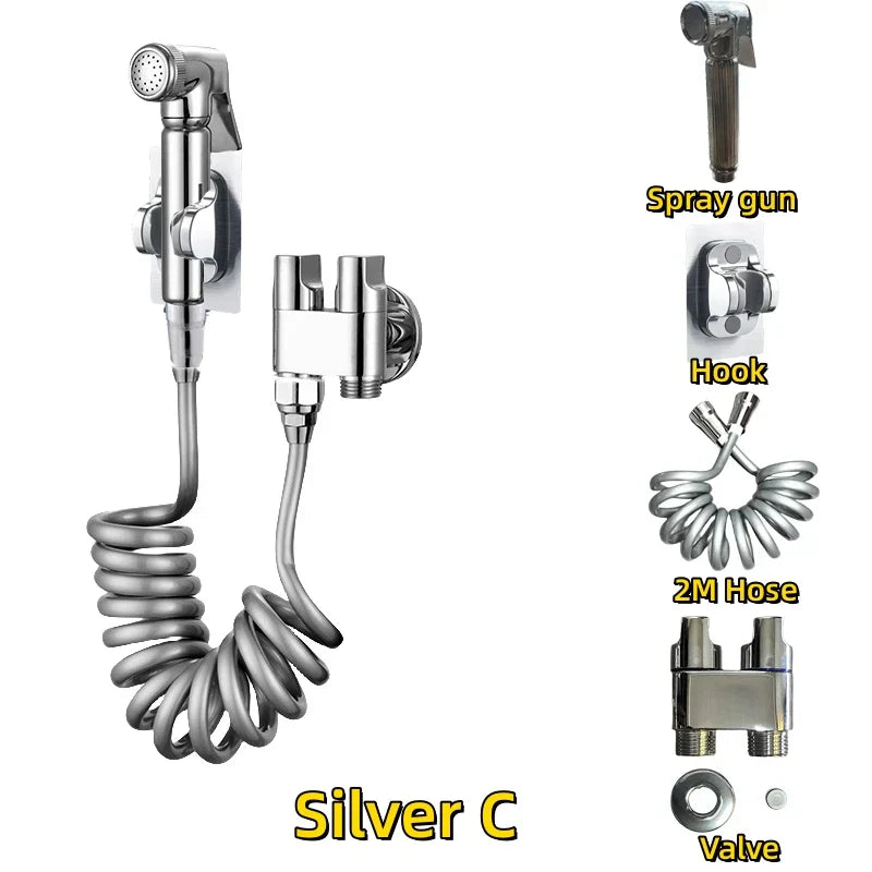 Conjunto de Pulverizador de Bide de Alta Presión Decorbites™ - Accesorios de Ducha Higiénica para Baño y WC