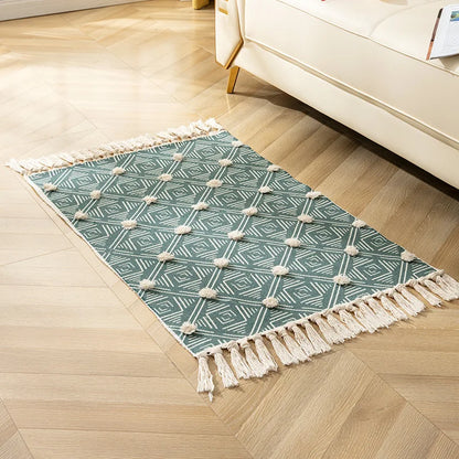 DecorBites™ Handmade Nordic 3D Tassel Floor Mat - Yellow 60*90cm
