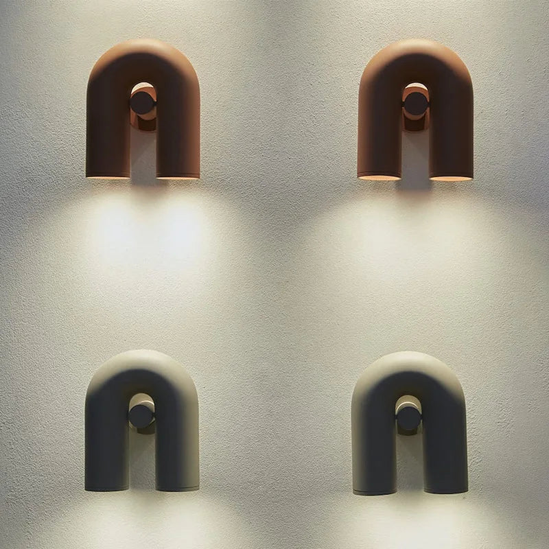 DecorBites™ Cirkus Tube Wall Lamp: Minimalist U-shaped Sconce for Bedside Reading & Decor