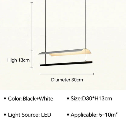 DecorBites™ Lamina LED Pendant Light: Minimalist Design for Office, Living Room, Restaurant, Bar.