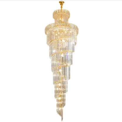 DecorBites™ LED Rotating Staircase Chandelier for Luxurious Duplex Living & Villa Décor