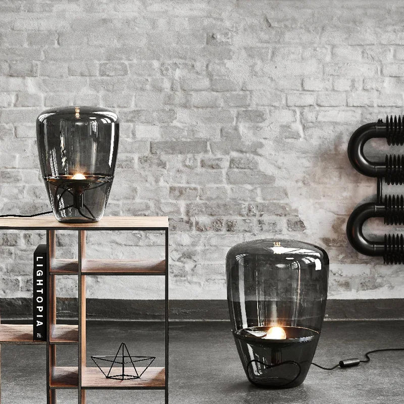 مصباح طاولة زجاجي LED من DecorBites™ Balloons للمنزل والمكتب، تركيبات إضاءة ديكورية نورديك