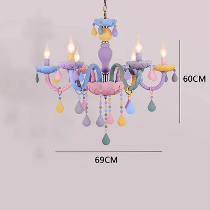 DecorBites™ Crystal Luxury Candle Chandelier Vanity Pendant Light for Living Dining Bedroom
