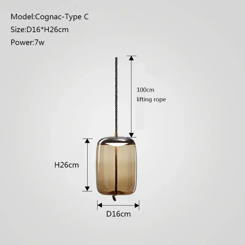 Lámpara colgante DecorBites™ con diseño de nudo de cristal para dormitorio, cocina y comedor.
