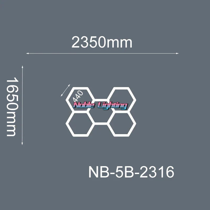 DecorBites™ 6500K LED Hexagrid System for Workshop, Gym, Studio - 2 Year Warranty