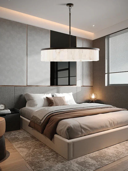 Lámpara colgante de techo redonda, elegante y lujosa DecorBites™ Gold Marble.