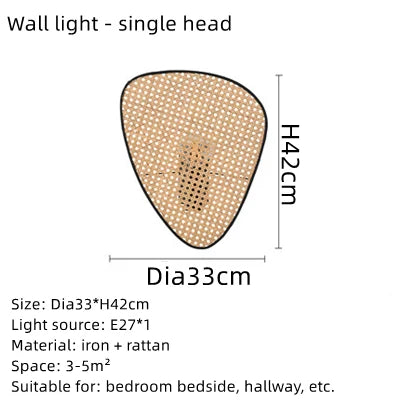 DecorBites™ Hand Made Rattan Art Pendant Chandelier for Modern Living Room, Dining Room, Bedroom.