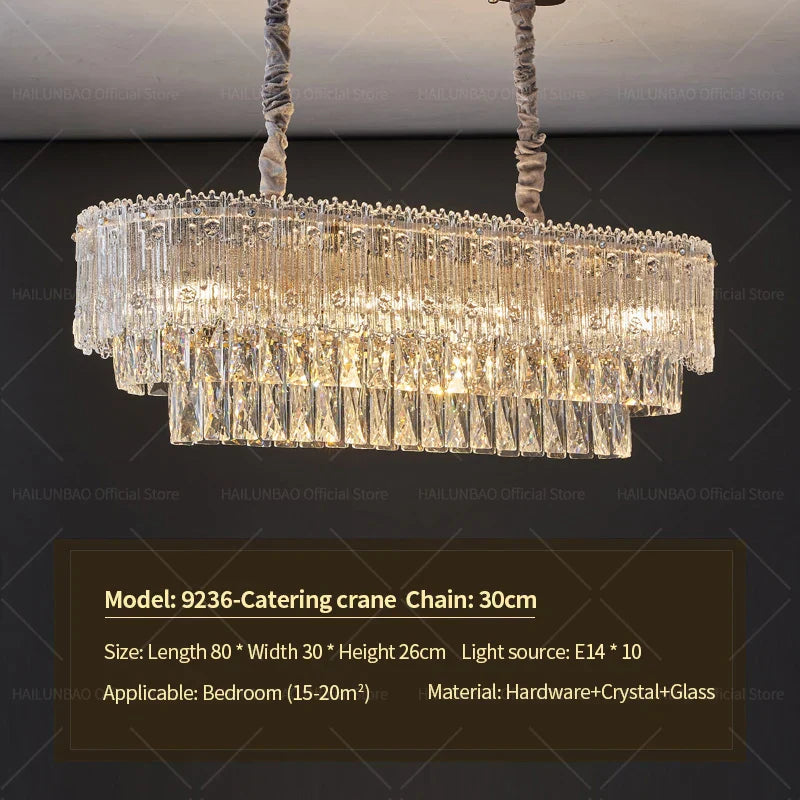 DecorBites™ Crystal Chandelier: Luxury Modern Room Lighting for Living Room, Dining Room, Bedroom