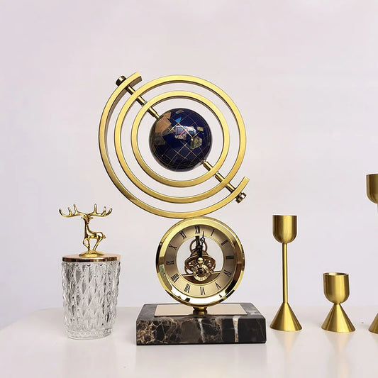 DecorBites™ Clock Globe Decoration: Elegant Office & Living Room Home Decor