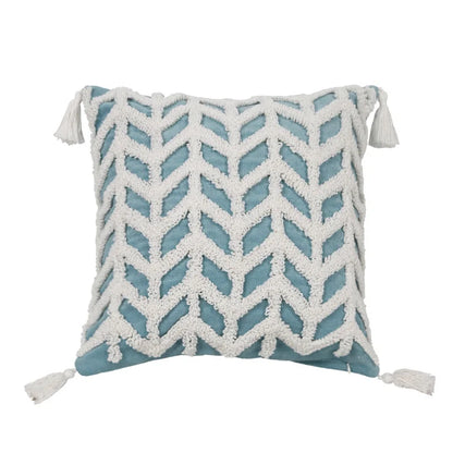 DecorBites™ Diamond Tufted Blue Cushion Cover for Sofa Bed 45x45cm/30x50cm