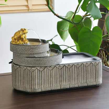 DecorBites™ Flowing Water Fish Pond Tank - Outdoor Garden Ornament Landscape Aquarium