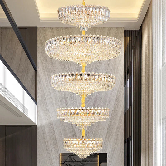 DecorBites™ Crystal Living Room Chandelier: Modern Luxury High-Rise Villa Personality Creative Hotel Décor