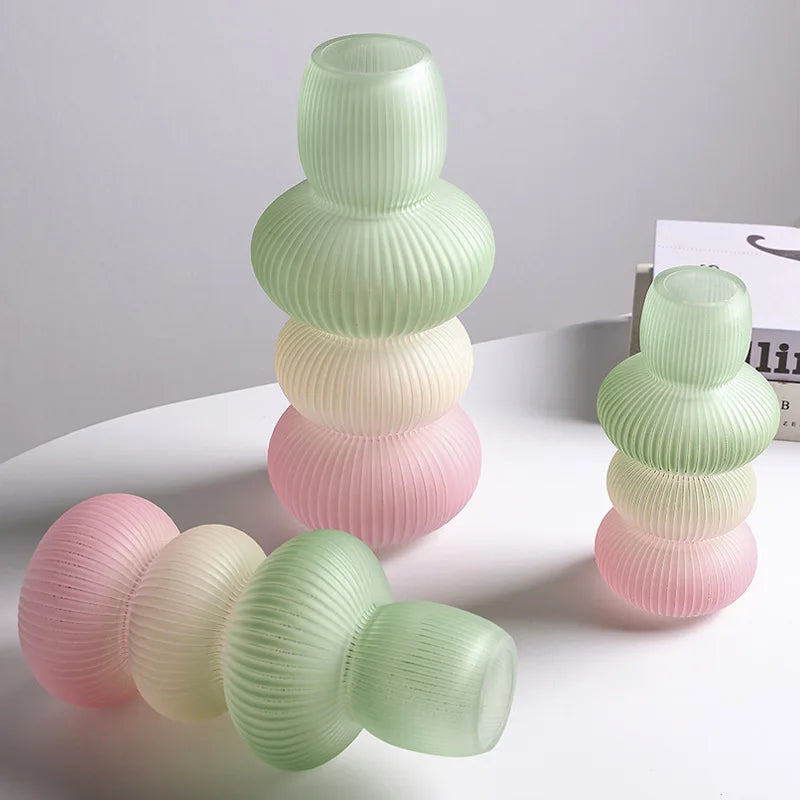 DecorBites™ Glass Vase Geometric Gradient Flowerpot Terrarium Home Decoration