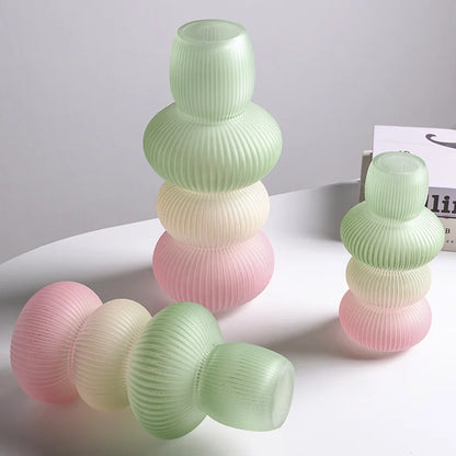 DecorBites™ Glass Vase Geometric Gradient Flowerpot Terrarium Home Decoration